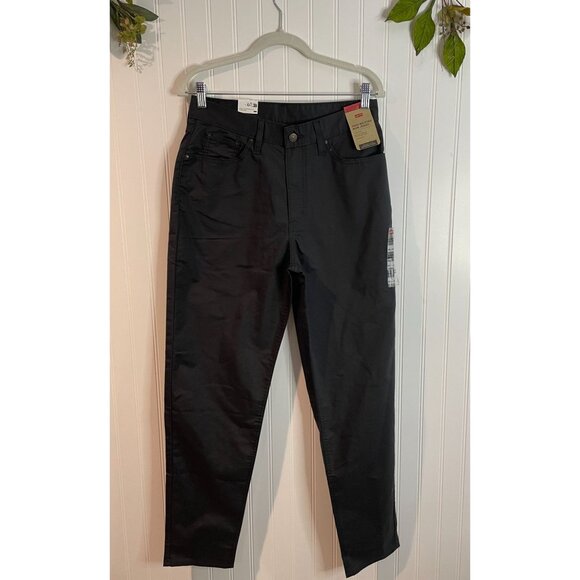 Levi’s Black High-Waisted Tapered Leg Mom Jeans Size 29x30 - Picture 2 of 13